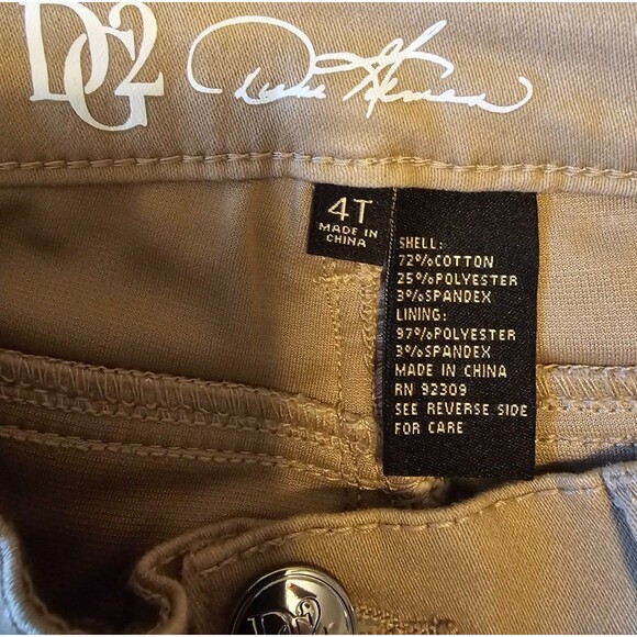 DG2 Diane Gilman Stretch Denim Comfort Straight Jean Khaki Color Size 4T - Picture 4 of 5